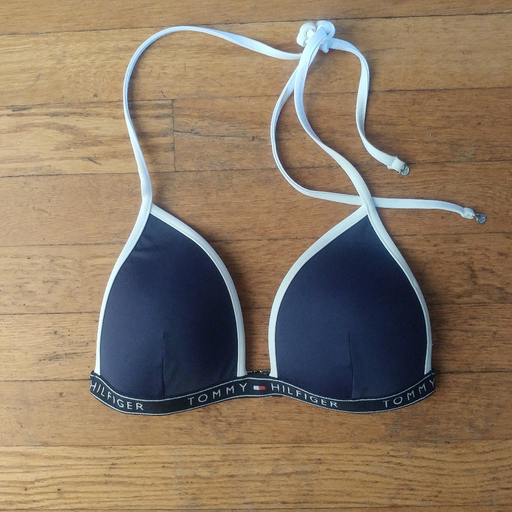 Tommy Hilfiger Logo Band Bikini Top, Molded Cups